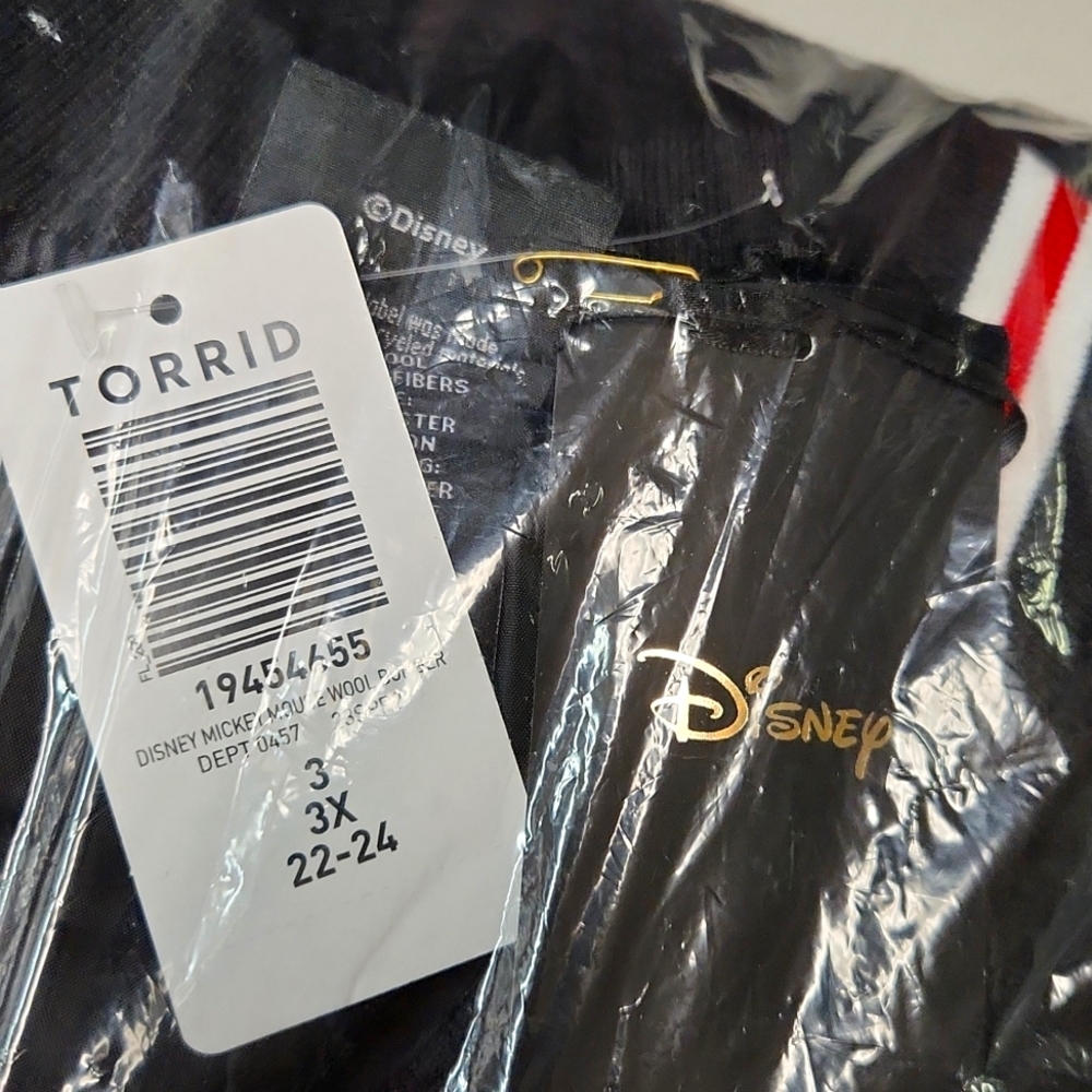 ❤️NWT TORRID BOMBER WOOL JACKET - MICKEY MOUSE ON FRONT & BACK PLUS SIZE - Picture 9 of 16